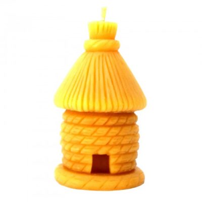 Skep with bees candle (medium)
